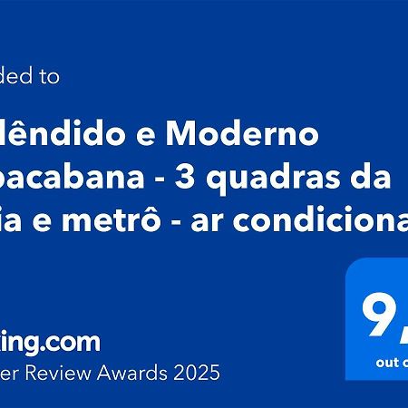 Esplendido E Moderno Copacabana - 3 Quadras Da Praia E Metro - Ar Condicionado Rio de Janeiro Esterno foto